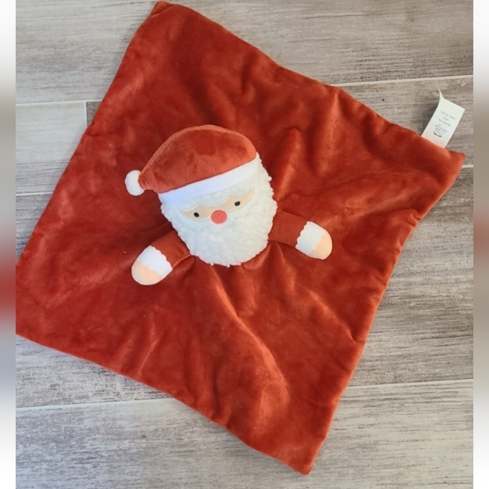 Little Holly Santa Claus Baby Snuggle Security Blanket Christmas Lovey Plush